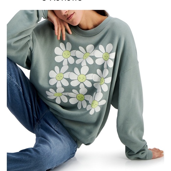Grayson Threads, The Label Juniors' Sleepy Daisy Graphic Sweatshirt/size… - Picture 3 of 9